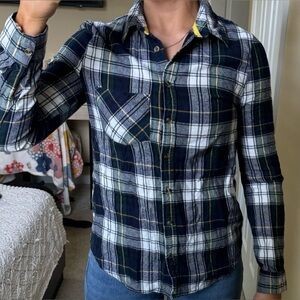 Socialite blue green flannel